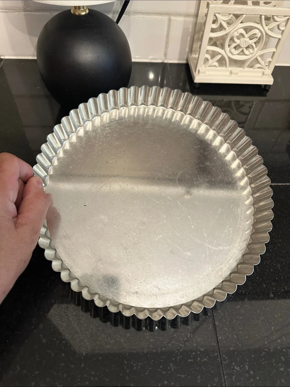 Williams Sonoma Metal Fluted Tart Pan - Silver
